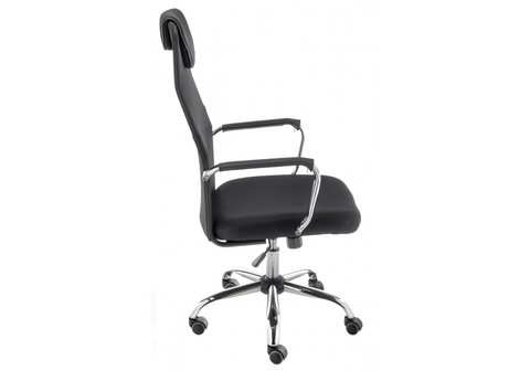Офисное кресло для персонала и руководителя Компьютерное Viton черное 61*61*111 Хромированный металл /Черный