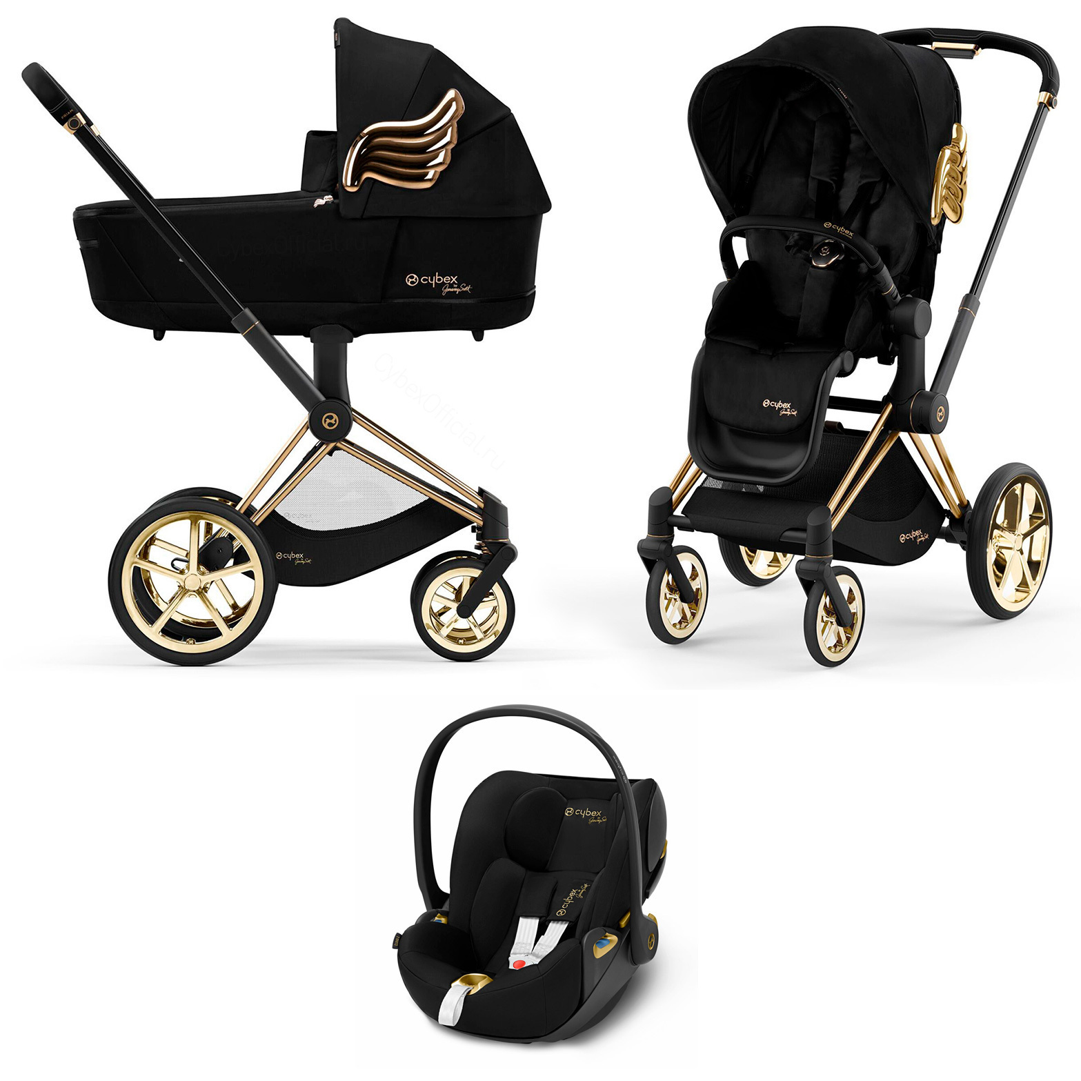 Детская коляска Cybex Priam IV 3 в 1 by Jeremy Scott Wings – купить за 317  700 руб | Kid Mall — сеть магазинов для новорожденных