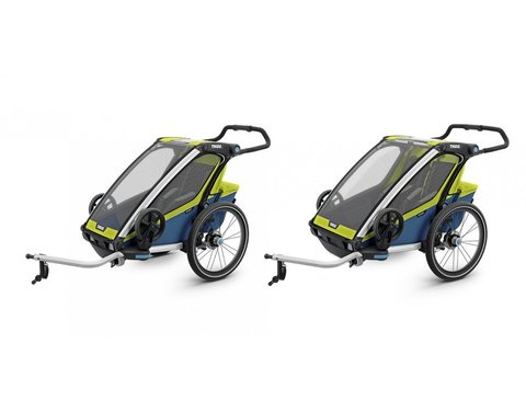 Картинка коляска Thule Chariot Sport1 салатовая  - 2