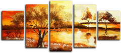 Модульная картина "Золотой рассвет"