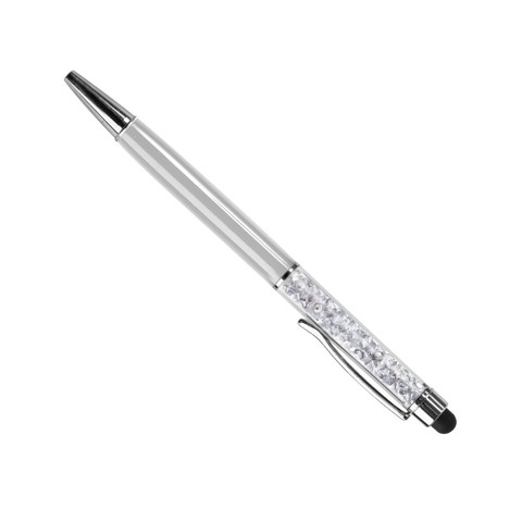 Универсальная 2в1 стилус-ручка и шариковая ручка Diamond для сенсорных экранов (Белый)