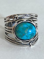 Бирюза 1025 (кольцо из серебра)