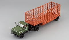 GAZ-52-06 semitrailer for carriage of packagings agricultural khaki DIP 1:43