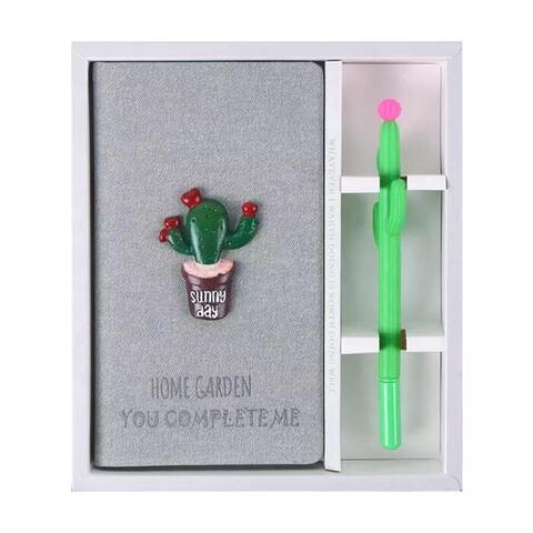Блокнот подарочный с ручкой Кактус