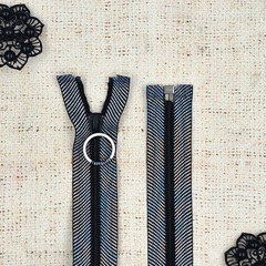 Молния спираль, Т5, L 77 см, чёрный с белым