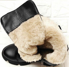 Кожаные зимние ботинки с мехом женские Ari Andano 3046-l Black.
