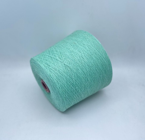 Бобинная пряжа (пр.Италия), 1500м/100гр, 80% шерсть, 20% полиамид , цвет- Разбеленно-зеленый, арт.32517