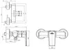 Villeroy&Boch  TVS10200100061 Смеситель для душа, Villeroy&Boch, Subway 2.0, тип открывания воды-рычажный, монтаж-вертикальный (настенный), отверстия для монтажа-2, материал-латунь, цвет-хром