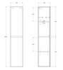 BelBagno ALBANO-1600-2A-SC-CVG-P ALBANO Шкаф подвесной с двумя распашными дверцами с доводчиками, с двумя полками, унив., Cemento Verona Grigio, 320x320x1600, ALBANO-1600-2A-SC-CVG-P