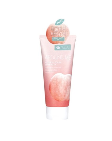 Welcos Around Me Natural Scrub Body Wash скраб для тела с экстрактом персика