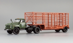 GAZ-52-06 semitrailer for carriage of packagings agricultural khaki DIP 1:43