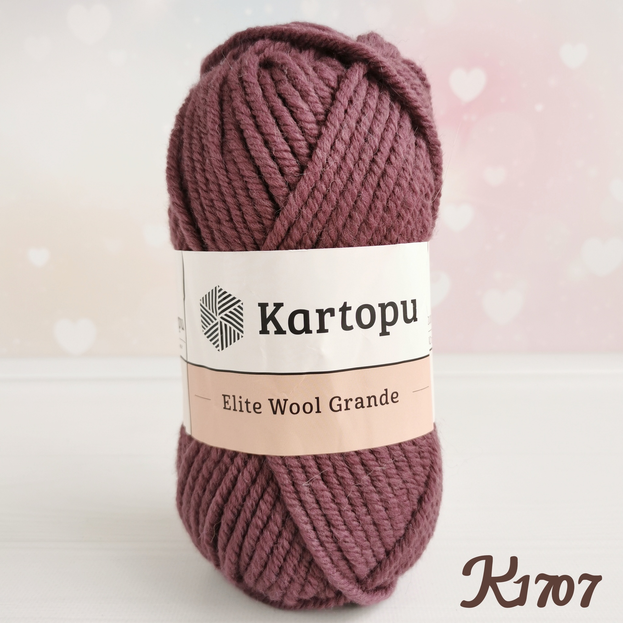 KARTOPU ELITE WOOL GRANDE K1707, Вишня - Купить.Пряжа в наличии.Быстрая  доставка. Магазин Клубок Впрок