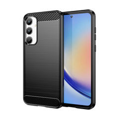 Мягкий чехол в стиле карбон для смартфона Samsung Galaxy A35, серия Carbon от Caseport