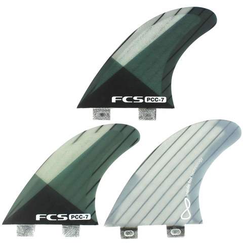 Плавники FCS PCC-7 Smoke/Smoke Tri Retail Fins, компл. из трех, L