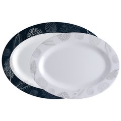 Oval Melamine Platter Set, Living