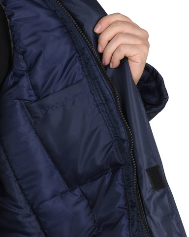 Костюм ЗИМА куртка, п/к, т-синий с васильковым тк.Оксфорд