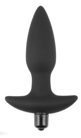 Черная анальная вибропробка Anal Indulgence Collection Fantasy Plug - 14,5 см. - Lovetoy LV2604