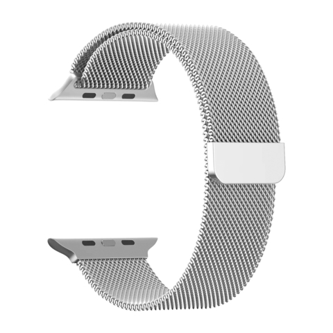Металлический ремешок Миланская петля Milanese loop 38 мм / 40 мм / 41 мм для Apple Watch (Матовый серый)