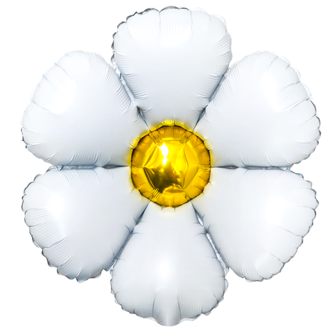 К Мини-фигура, Цветок, Ромашка, Белый, 20''/51 см, 5 шт. (под воздух)