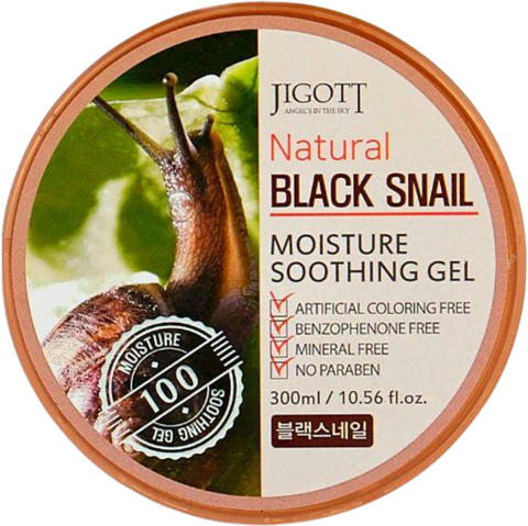 Jigott Gel Гель для тела увлажняющий с муцином черной улитки Jigott Natural Black Snail Moisture Soothing Gel