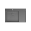 Lemark 9936151 KEZADRA 780L Мойка кухонная с крылом из нерж.стали (чаша слева) цвет:графит в комплекте крепеж, арматура сливная с прямоуг.переливом, сифон