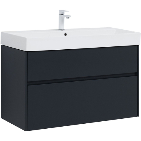 Aquanet 312874 Тумба с раковиной Aquanet Бруклин 100 цв. антрацит матовый (312874)