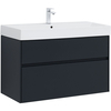 Aquanet 312874 Тумба с раковиной Aquanet Бруклин 100 цв. антрацит матовый (312874)