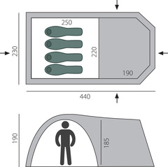 Палатка кемпинговая BTrace Osprey 4 - 2
