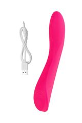 Розовый нереалистичный вибратор JOS Twig - 20,5 см. - 