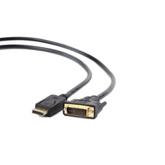 Кабель DisplayPort->DVI Cablexpert CC-DPM-DVIM-1M, 1м, 20M/25M, черный, экран, пакет