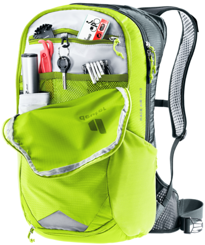Картинка рюкзак велосипедный Deuter Race Air 14+3 Citrus/Graphite - 10