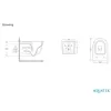 Aquatek AQ1580T-00 AQ1580T-00 ТАУРУС Унитаз подвесной TORNADO безободковый 520*360*320, тонкое сиденье с механизмом плавного закрывания, крепеж