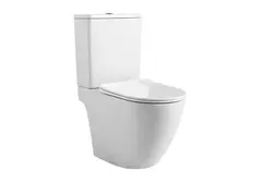 Aquatek AQ2903T-00 AQ2903T-00 ЕВРОПА Унитаз напольный безободковый TORNADO с бачком 630*390*825мм, горизонтальный выпуск, тонкое сиденье soft-close, крепеж фото