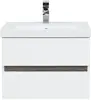 Aquanet 259005 Тумба с раковиной Беркли 50 белый глянец/дуб рошелье (259005)