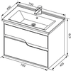 Aquanet 212662 Тумба с раковиной Aquanet Модена 75 белый (212662)
