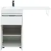 Aquanet 239211 Тумба c раковиной Токио 120 L напольная 1 ящик 2 фасада цвет белый глянец (239211)