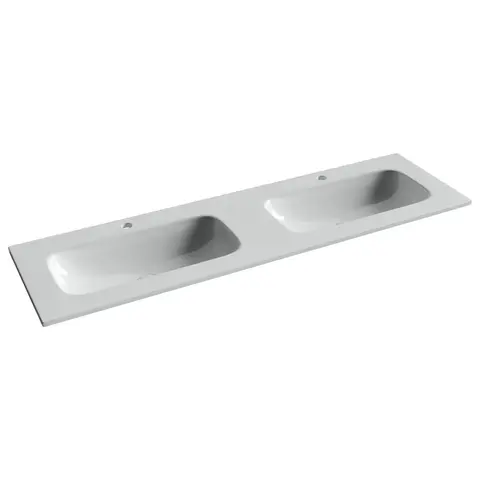 Ceramica Nova CN7023 CN7023 Раковина мебельная Grace прямоугольная 1610*457*137, с двумя чашами и отвер.под смеситель, бе