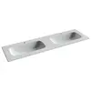 Ceramica Nova CN7023 CN7023 Раковина мебельная Grace прямоугольная 1610*457*137, с двумя чашами и отвер.под смеситель, бе