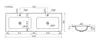 Ceramica Nova CN7022 CN7022 Раковина мебельная Grace прямоугольная 1410*457*137, с двумя чашами и отвер. под смеситель, б