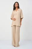 Костюм для беременных 18582 зерно на бежевом
