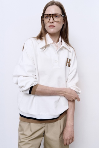 Рубашка-поло с длинным рукавом