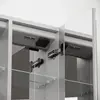SC8080 Зеркальный шкаф для ванной комнаты из алюминия SANCOS Evoke 800x700х136 мм, с LED подсветкой