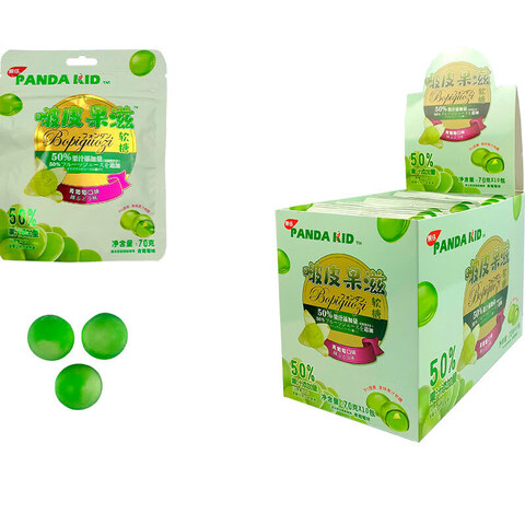 Мармеладные конфеты со вкусом зеленого винограда Hengli Xiongzai 1кор*8бл*10шт, 70г