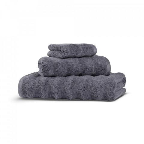 Набор махровых полотенец Hamam Ash Ribbed anthracite
