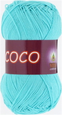 Пряжа Coco (Vita cotton) 3867 Светлая зеленая бирюза