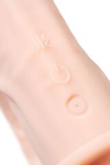Телесный анально-вагинальный вибратор RealStick Silicone Jason M - 18 см. - 