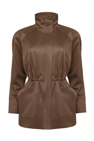 «Espresso foam» Парка с карманами на кулисе.