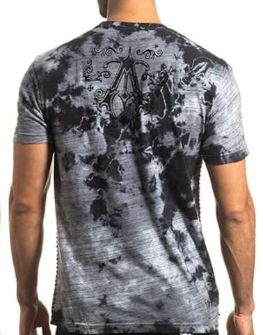 Affliction | Футболка мужская Historic Iron Tee Grey A24431 сзади