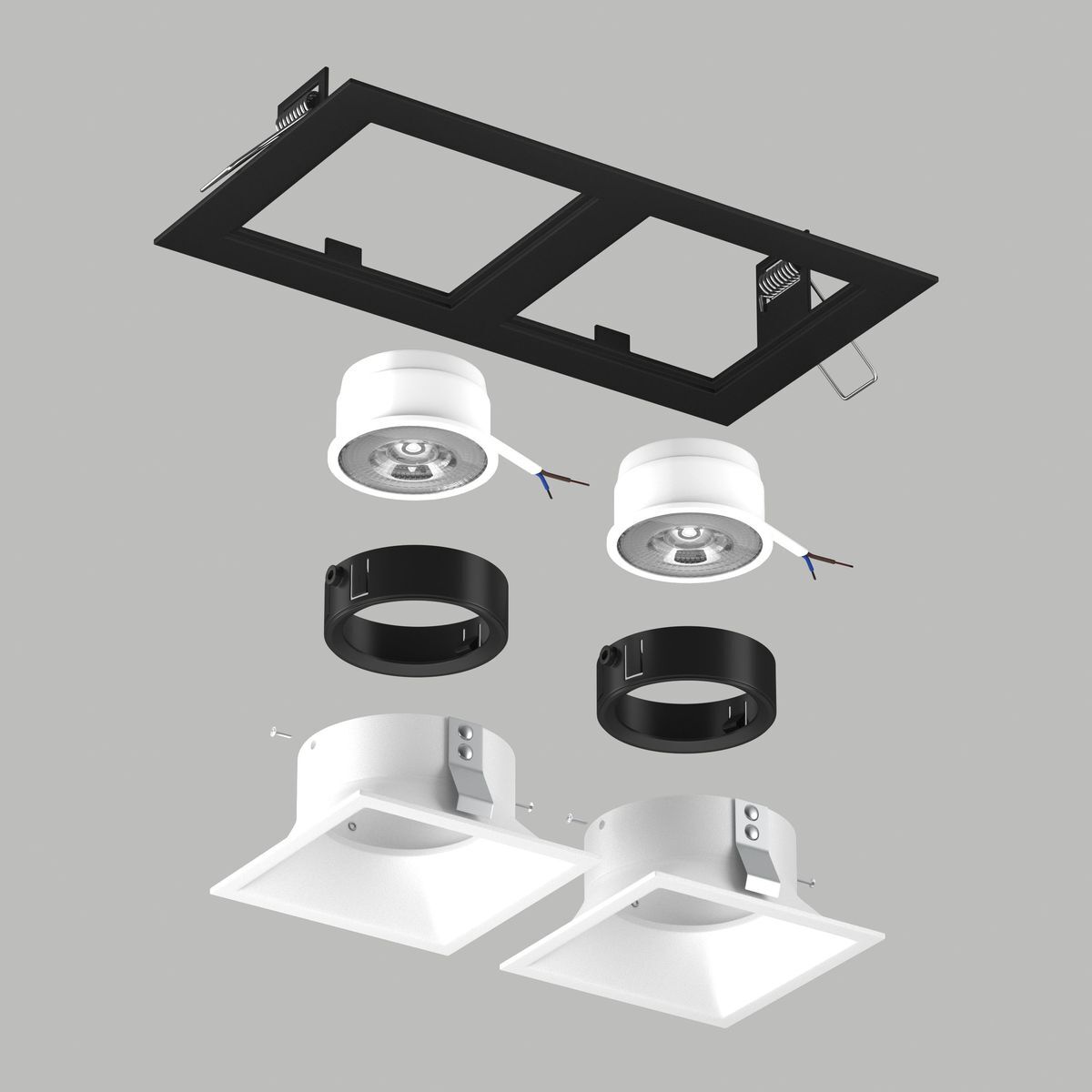 Комплект со светильником Lightstar Domino Quadro (214527+214506+214506+214007+214007) D5270606BMOD