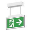 Общий вид светового указателя эвакуационного выхода на жестком подвесе Moncato DP918